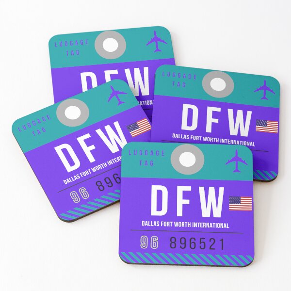 Item preview, DFW - Dallas Fort Worth Int'l Airport decorative luggage tag designed and sold by HMBPHOTO.