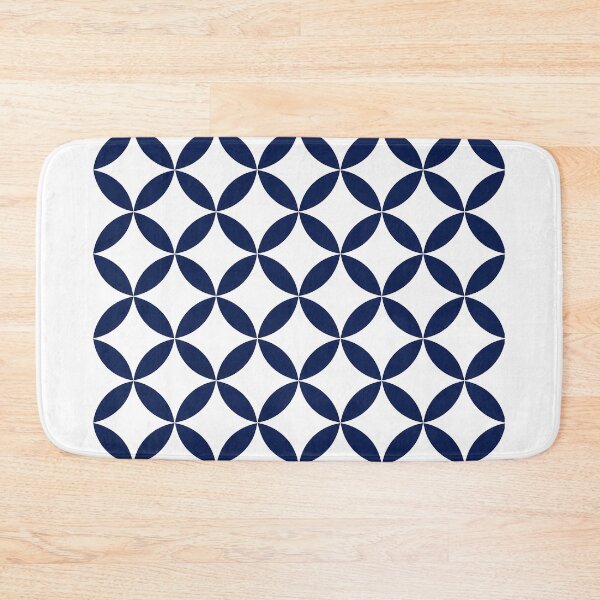 Item preview, Minimal Shippo Circle Geometric Navy Pattern designed and sold by J-Style Lab.
