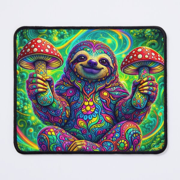 Item preview, Lab Visions 80: Psychedelic Sloth With Amanita Mushrooms designed and sold by The Psychedelic Anarchist.