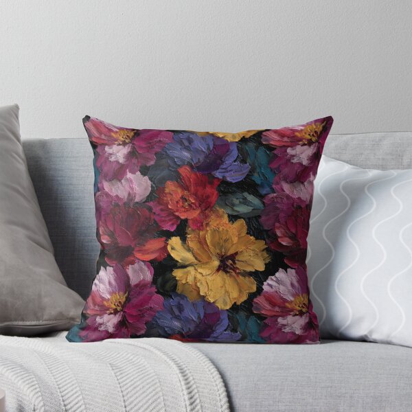 Item preview, Dark Moody Floral Impasto Palette Knife Painting designed and sold by Prismatect.