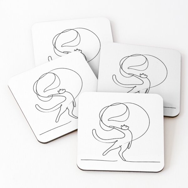 Item preview, Minimalist Cat Rhythmic Gymnastics Ribbon designed and sold by SandyCandyLab.