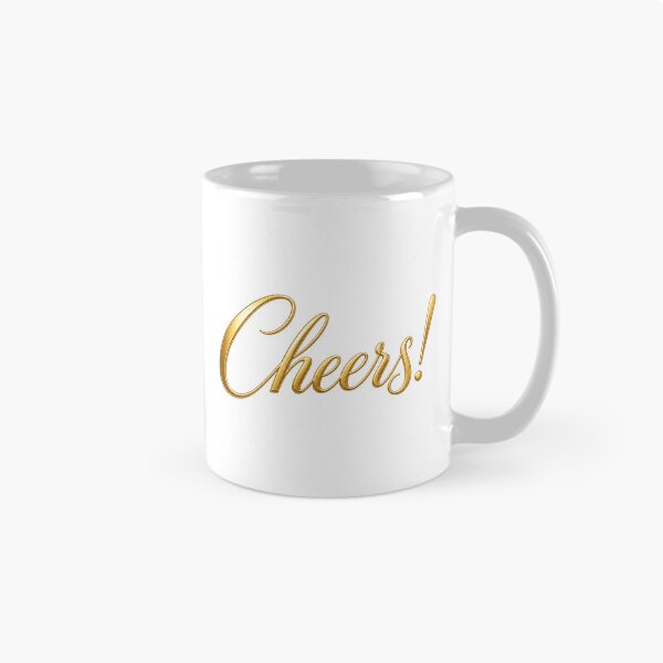 Item preview, Cheers - Gold Script Typography Design designed and sold by Myra365Art.