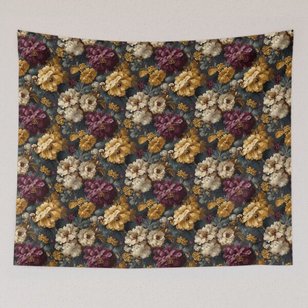 Item preview, Vintage Dark Moody Floral Botanical Pattern designed and sold by Prismatect.
