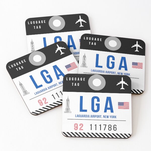 Item preview, LGA - LaGuardia Airport, New York decorative luggage tag designed and sold by HMBPHOTO.