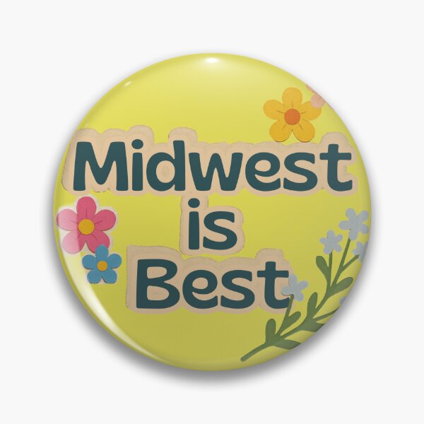 Item preview, Midwest is Best - state and regional pride - unique graphic with paper flowers art designed and sold by LibrarianLauren.