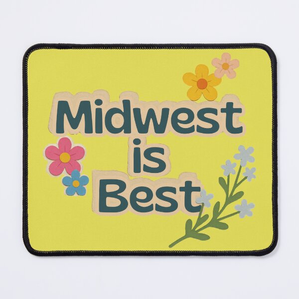 Item preview, Midwest is Best - state and regional pride - unique graphic with paper flowers art designed and sold by Librarian Lauren.