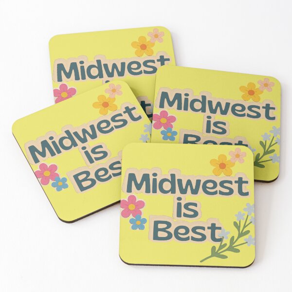 Item preview, Midwest is Best - state and regional pride - unique graphic with paper flowers art designed and sold by Librarian Lauren.