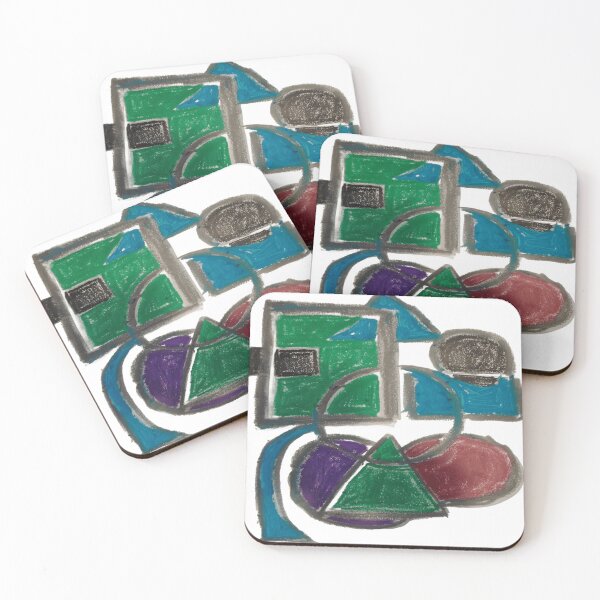Item preview, Shapes Misbehaving BR colorful geometric abstract design designed and sold by SmashingDeals.
