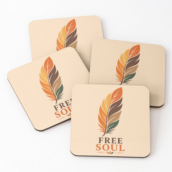 Item preview, Free Soul – Minimal Autumn Feather Design, Boho Aesthetic, Nature Inspired Art designed and sold by Inner Flame Studio.
