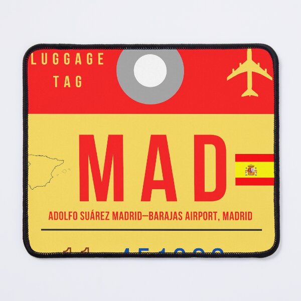 Item preview, MAD - Adolfo Suarez-Barajas - Madrid Int'l Airport decorative luggage tag designed and sold by HMBPHOTO.