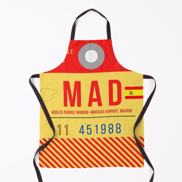 Item preview, MAD - Adolfo Suarez-Barajas - Madrid Int'l Airport decorative luggage tag designed and sold by HMBPHOTO.