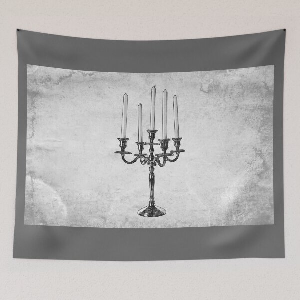 Item preview, Silver Candelabra Dark Gothic Victorian Decor designed and sold by Ghoul Enterprises.