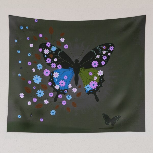 Item preview, Deep Forest Floral Butterfly Wings designed and sold by joycrysstudio.