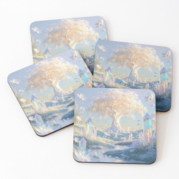 Item preview, Tree of Life Crystal Garden | Ethereal Fantasy Landscape designed and sold by Joammiyon.