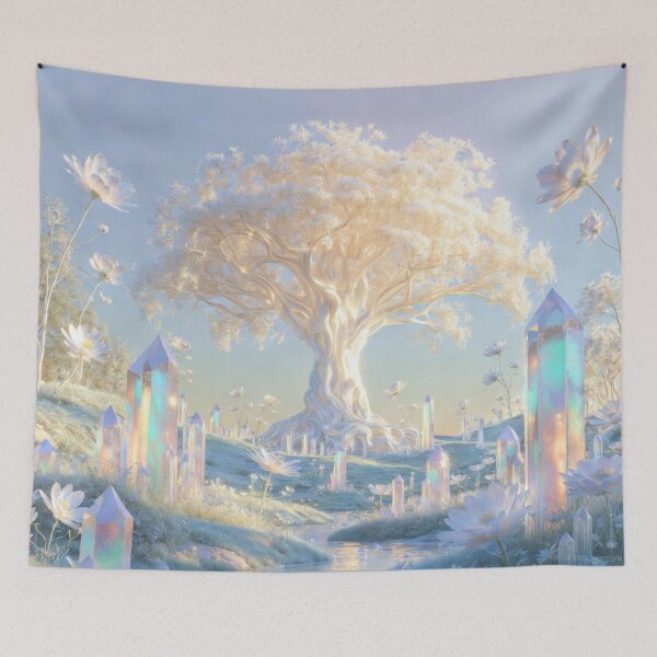Item preview, Tree of Life Crystal Garden | Ethereal Fantasy Landscape designed and sold by Joammiyon.