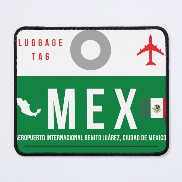 Item preview, MEX - Aeropuerto Internacional Benito Juarez decorative luggage tag designed and sold by HMBPHOTO.
