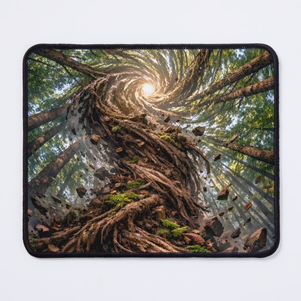 Item preview, Surreal Forest Vortex Portal – Mystical Spiral Trees & Roots Fantasy Art designed and sold by WilderRoads.