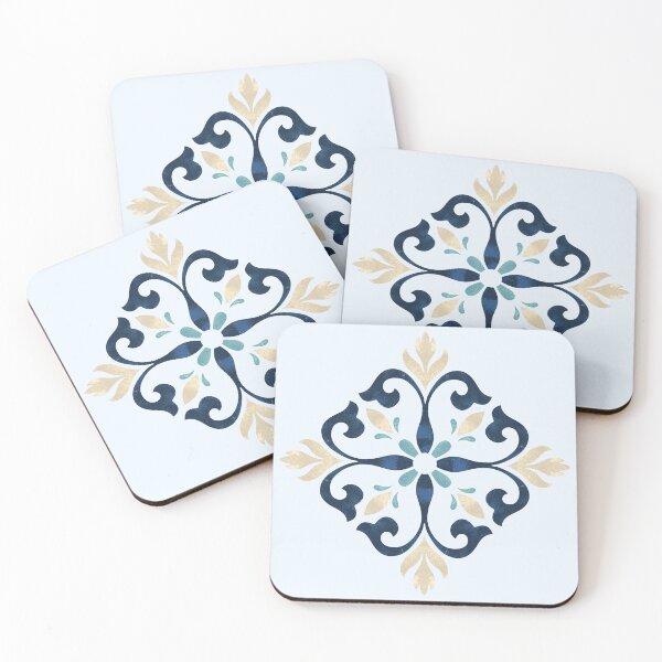 Item preview, Ornamental Harmony in the Ocean Tones designed and sold by silviaxe.