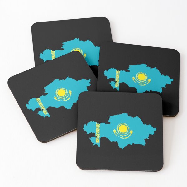 Item preview, Flag Map of Kazakhstan  designed and sold by DreamBrushy.