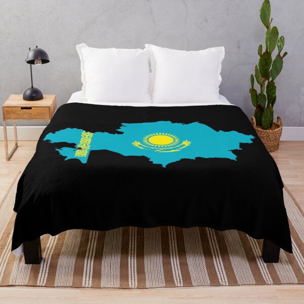 Item preview, Flag Map of Kazakhstan  designed and sold by DreamBrushy.