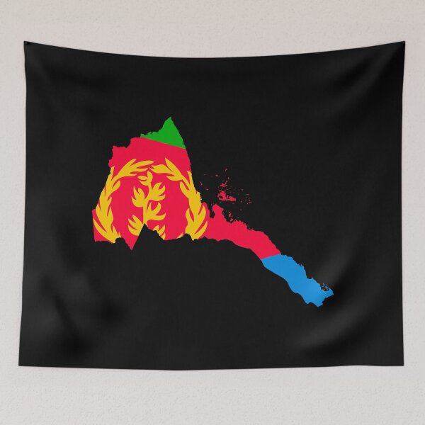 Item preview, Flag Map of Eritrea - ካርታ ኤርትራ designed and sold by DreamBrushy.