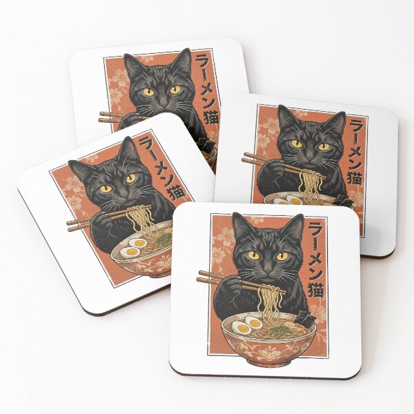 Item preview, Hungry Black Cat Ramen designed and sold by turkey1200.