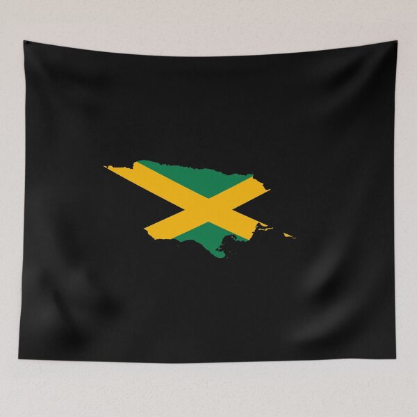 Item preview, Flag Map of Jamaica designed and sold by DreamBrushy.