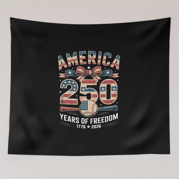 Item preview, 250 Years 250th Anniversary America Baseball Flag designed and sold by BlassmausArt.