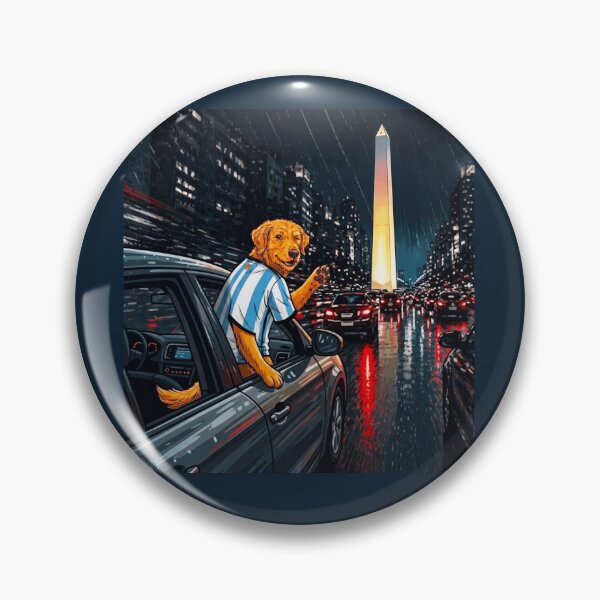 Item preview, Argentine dog at the Obelisk at night designed and sold by DanBral23.