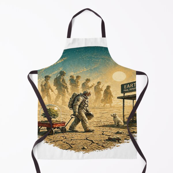 Item preview, Astronaut Earth Final Departure Space Art designed and sold by InkNovaLab.