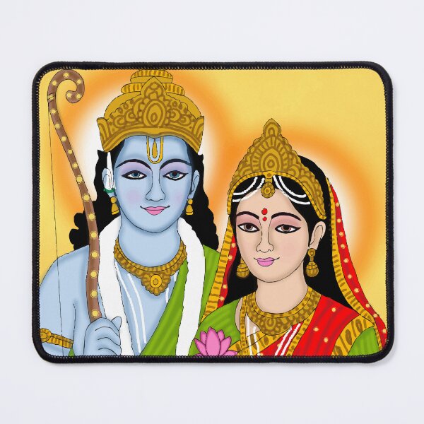 Item preview, Sita Ram Divine Artwork – Sacred Hindu Devotional Couple Illustration designed and sold by Harshit_Digital_Arts.