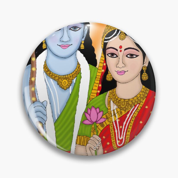 Item preview, Sita Ram Divine Artwork – Sacred Hindu Devotional Couple Illustration designed and sold by Harshit_Digital_Arts.