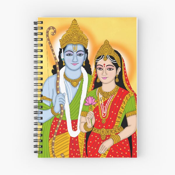Item preview, Sita Ram Divine Artwork – Sacred Hindu Devotional Couple Illustration designed and sold by Harshit_Digital_Arts.