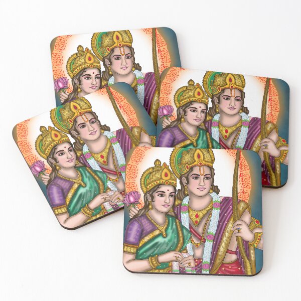 Item preview, Ram Sita Mythological Artwork – Hindu Spiritual Love Art Design designed and sold by Harshit_Digital_Arts.
