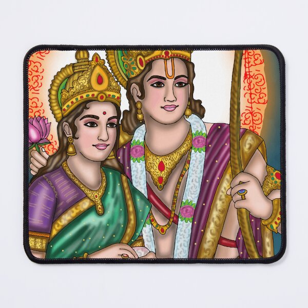 Item preview, Ram Sita Mythological Artwork – Hindu Spiritual Love Art Design designed and sold by Harshit_Digital_Arts.
