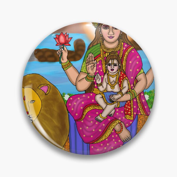 Item preview, Goddess Skandamata Artwork – Navdurga Divine Mother Illustration designed and sold by Harshit_Digital_Arts.