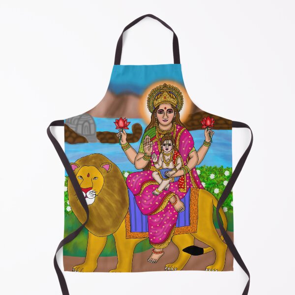 Item preview, Goddess Skandamata Artwork – Navdurga Divine Mother Illustration designed and sold by Harshit_Digital_Arts.