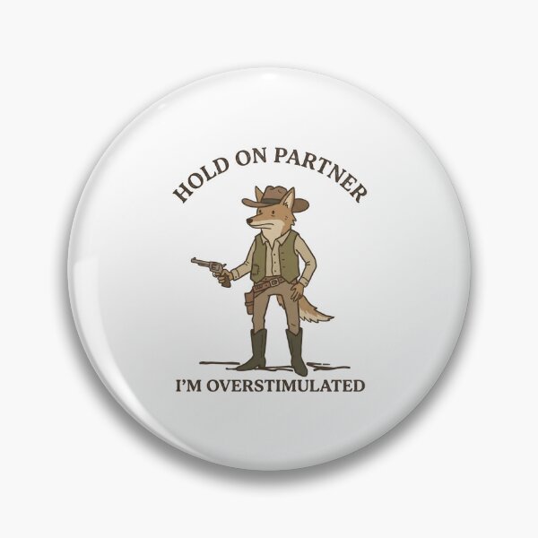 Item preview, Funny Cat Cowboy Hold On Partner I’m Overstimulated T-Shirt – Retro Western Sarcastic Humor designed and sold by DIRTYSKETCHH.