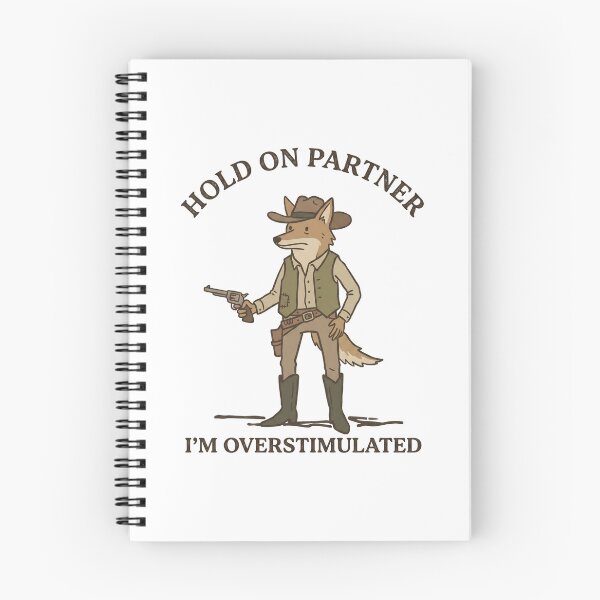 Item preview, Funny Cat Cowboy Hold On Partner I’m Overstimulated T-Shirt – Retro Western Sarcastic Humor designed and sold by DIRTYSKETCHH.