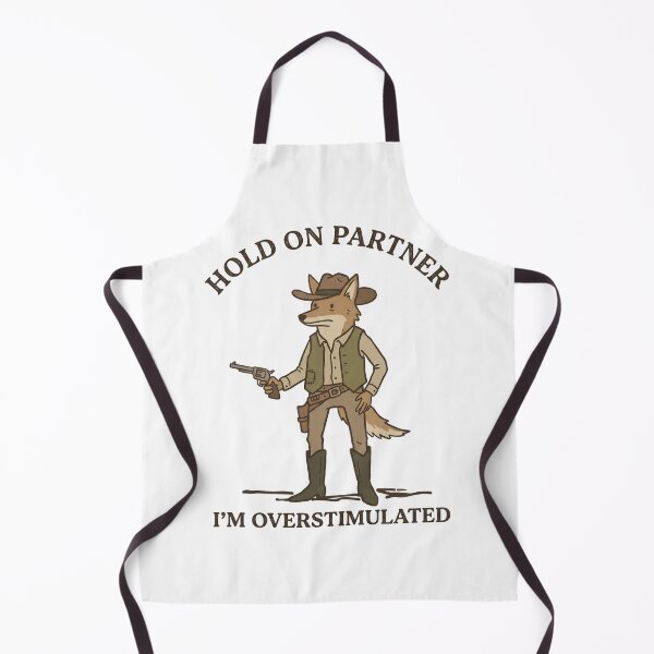 Item preview, Funny Cat Cowboy Hold On Partner I’m Overstimulated T-Shirt – Retro Western Sarcastic Humor designed and sold by DIRTYSKETCHH.