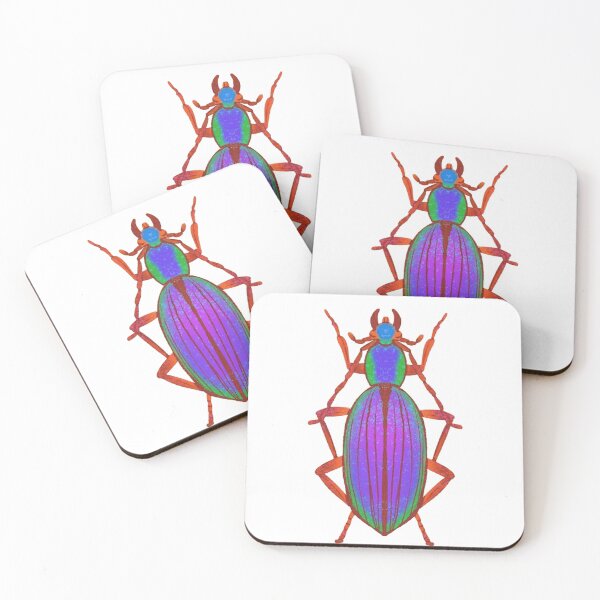 Item preview, Mint Neon Beetle | Colorful Vibrant Bug Illustration designed and sold by Rawafi Art Studio.