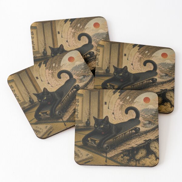 Item preview, Zen Skate Cat Time Wave designed and sold by RODEONYAN.
