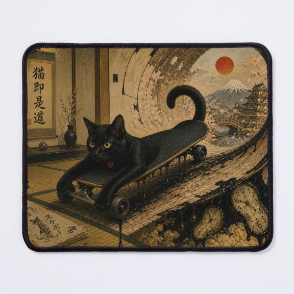 Item preview, Zen Skate Cat Time Wave designed and sold by RODEONYAN.