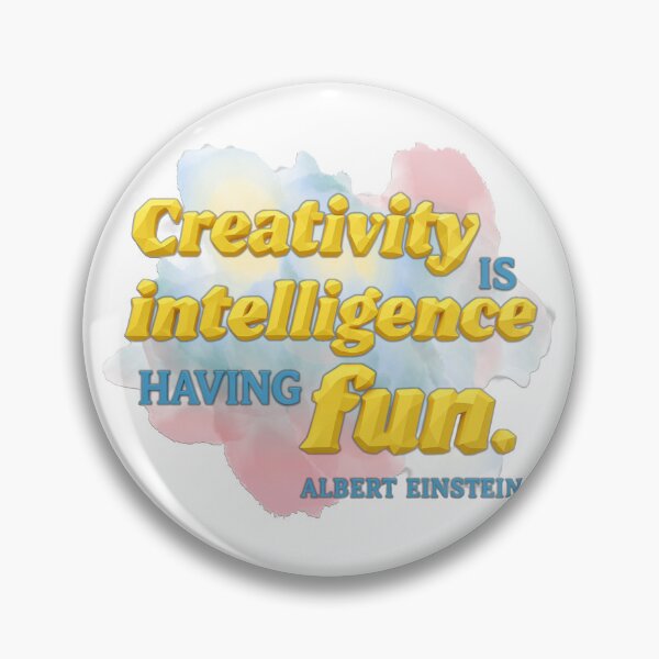 Item preview, Creativity is Intelligence Having Fun - Albert Einstein quote - colorful geometric design designed and sold by LibrarianLauren.