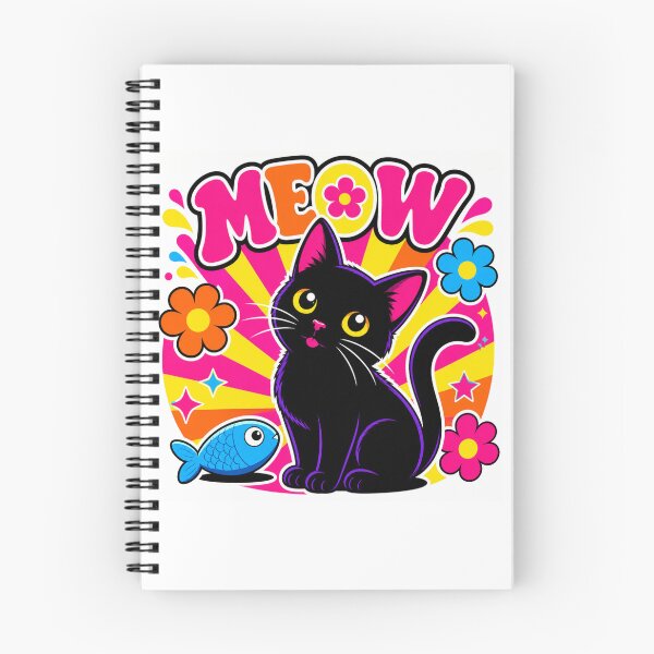 Item preview, Cute Black Cat Meow Pop Art designed and sold by RODEONYAN.