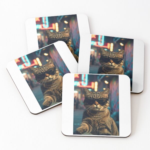 Item preview, ネオン・ゴールド・ボス猫 designed and sold by nyankojikan.