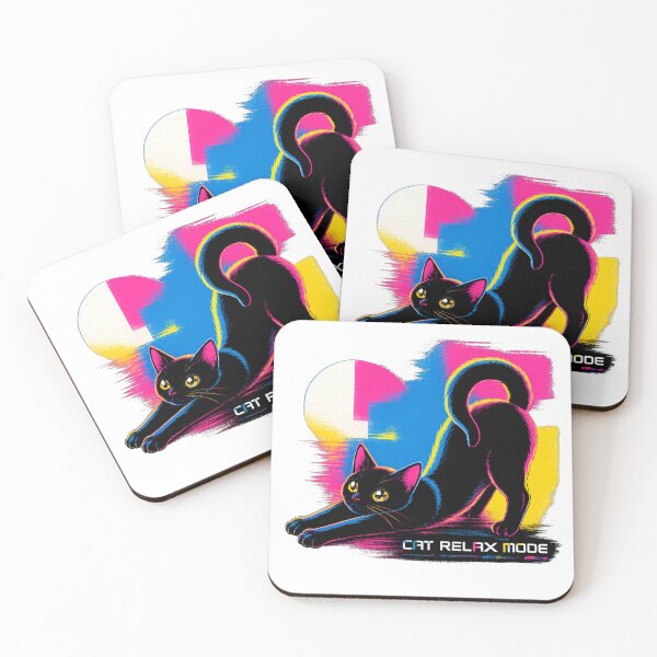 Item preview, Copy of Cyber Cat Relax Mode Neon Art designed and sold by RODEONYAN.