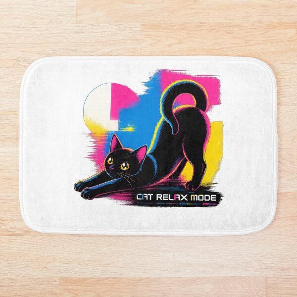 Item preview, Copia de Cyber Cat Relax Mode Neon Art designed and sold by RODEONYAN.