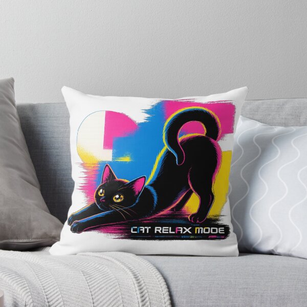 Item preview, Copy of Cyber Cat Relax Mode Neon Art designed and sold by RODEONYAN.