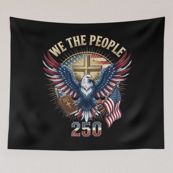 Item preview, We The People One Nation Under God 250th Anniversary Eagle Cross designed and sold by 519xdesign.